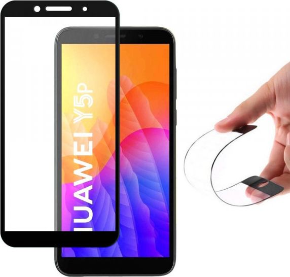 Wozinsky Wozinsky Full Cover Flexi Nano folia szklana szkło hartowane z ramką Huawei Y5p czarny