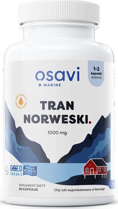 Osavi Osavi - Tran Norweski, 1000mg, Cytryna, 90 kapsułek miękkich
