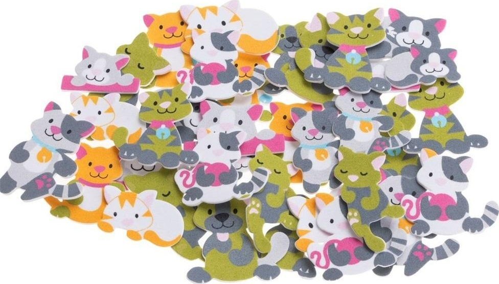 Naklejki z pianki Koty 36szt