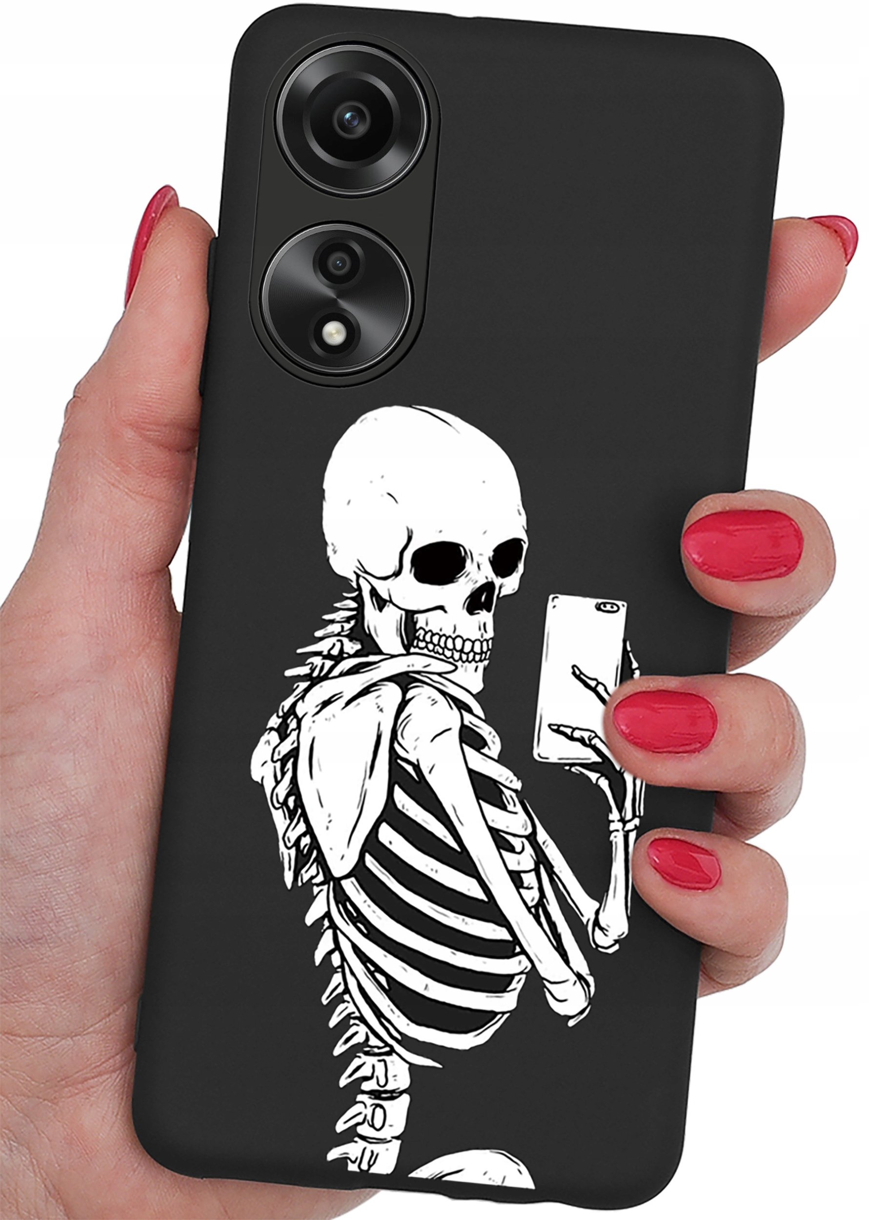 ETUI do Oppo A78 4G CASE WZORY SOFT MATT PLECKI + SZKŁO 9H