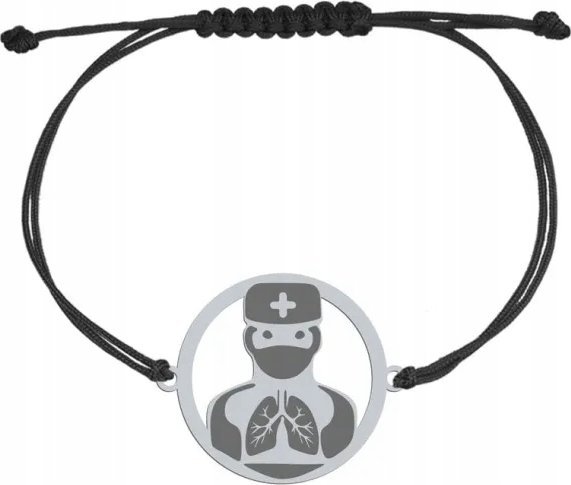 Radziszewska Jewellery Bransoletka Pulmonolog Lekarz srebro GRAWER