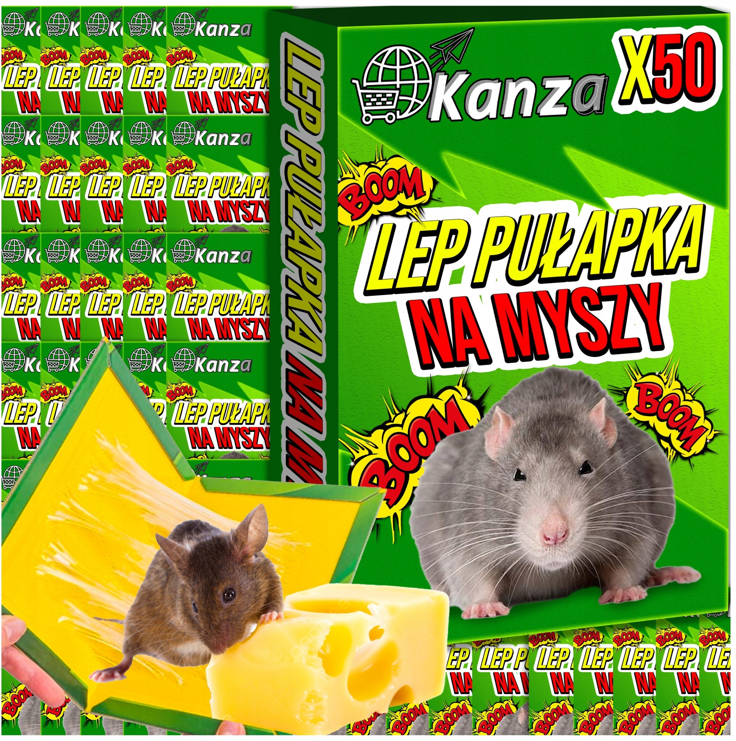 LEP NA SZCZURY I MYSZY KANZA 50szt
