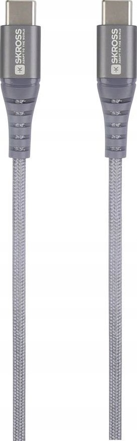 Kabel USB Skross USB-C - USB-C 1.2 m Szary (SKCA0017C-C120CN)