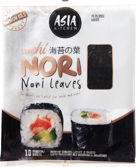 Asia Kitchen Algi Sushi Nori Premium Gold 10 szt - Asia Kitchen