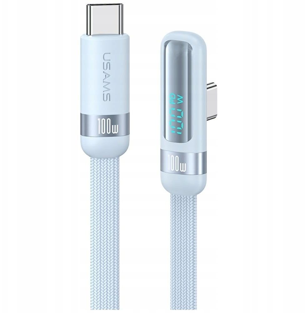 Kabel USAMS US-SJ653 PD 100W USB-C/USB-C 1.2m niebieski