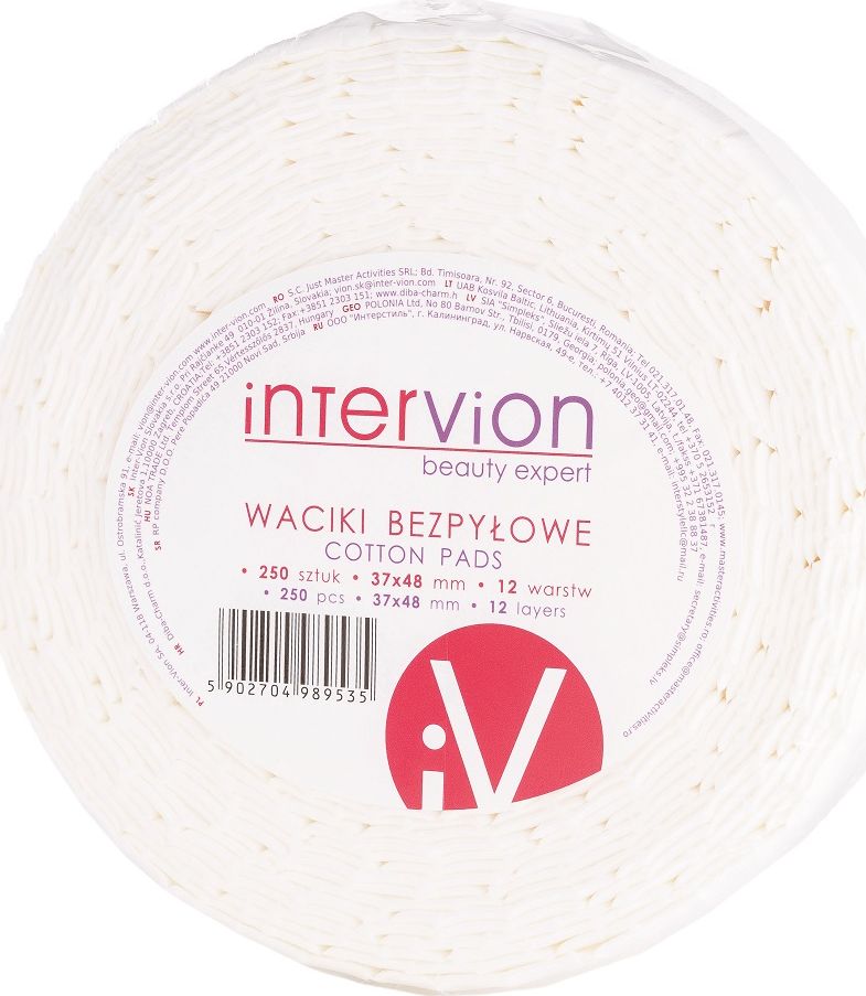 Inter-Vion INTER-VION_Cotton Pads waciki bezpyłowe 250szt