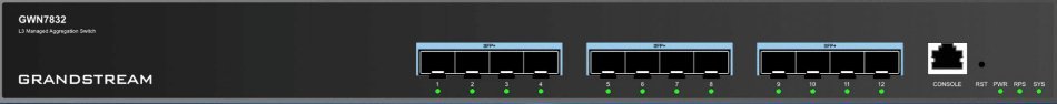 Switch GrandStream Grandstream Networks GWN7832 łącza sieciowe Zarządzany L3 10G Ethernet (100/1000/10000) Szary