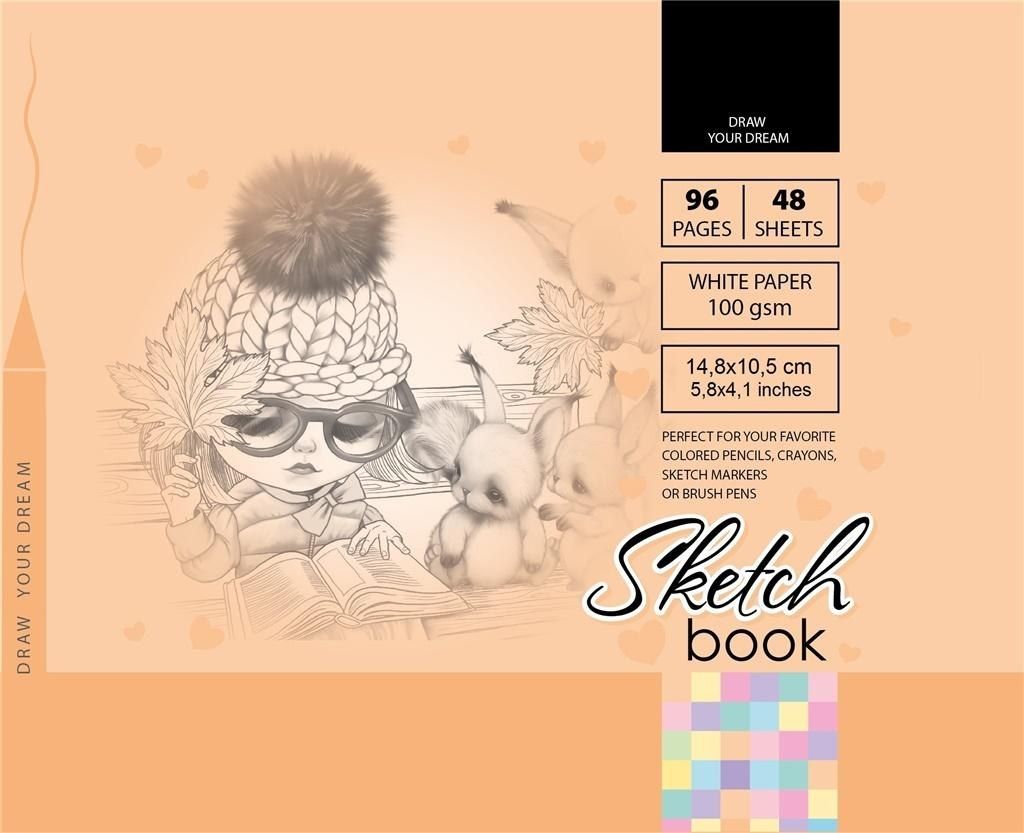 Fresh Szkicownik 10.5x14.8cm 96k pomarańczowy