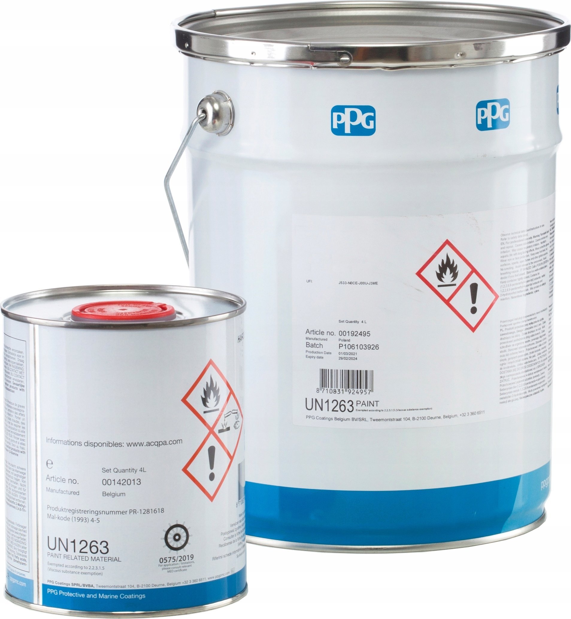 Farba okrętowa, epoksydowa Sigmacover 456 grey 5177 4L