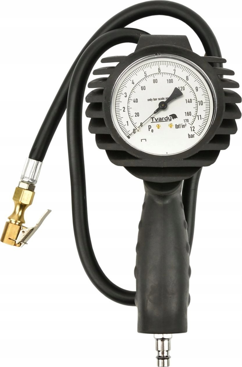 Tvardy Profesjonalny pistolet do pompowania kół z manometrem 0-12bar (20)