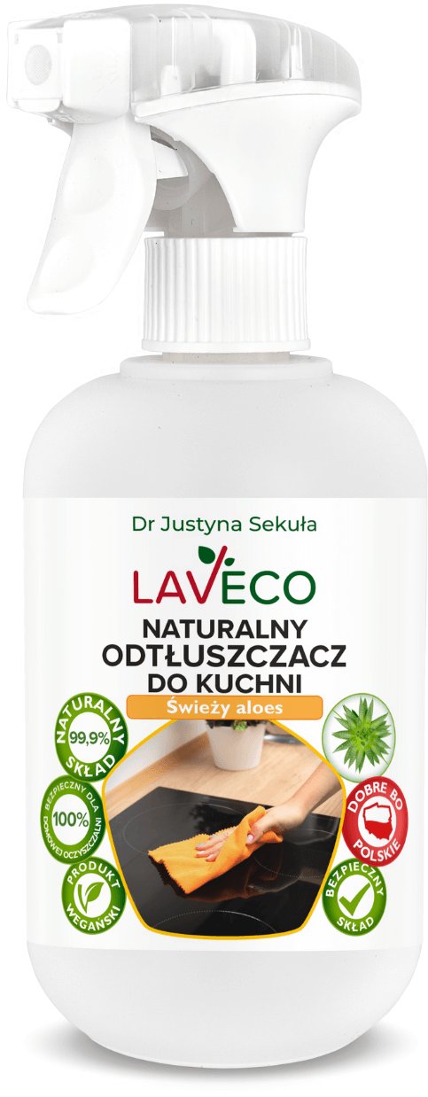 Naturalny odtłuszczacz do kuchni - świeży aloes - 0,5 l