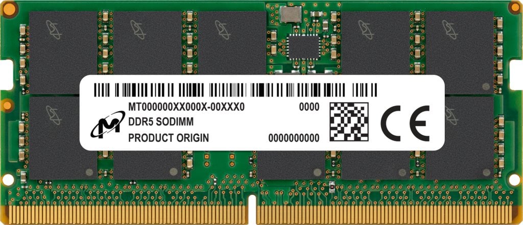 Micron - DDR5 - Modul - 16 GB - SO DIMM 262-PIN - 5600 MHz / PC5-44800 - CL46 - ECC