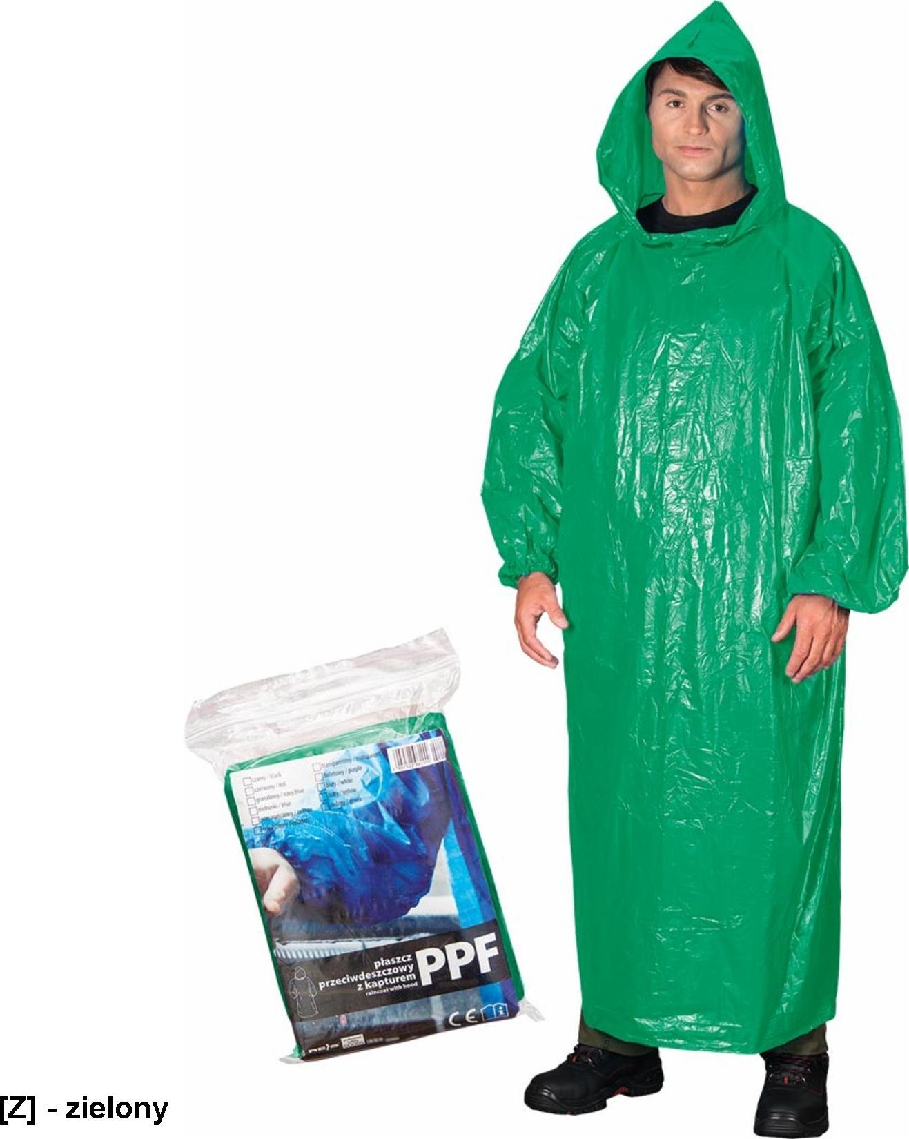 R.E.I.S. PPF - PŁASZCZ PRZECIWDESZCZOWY FOLIOWY - zielony - UNI.