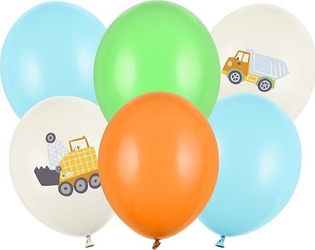 Party Deco BALONY 30CM POJAZDY BUDOWLANE