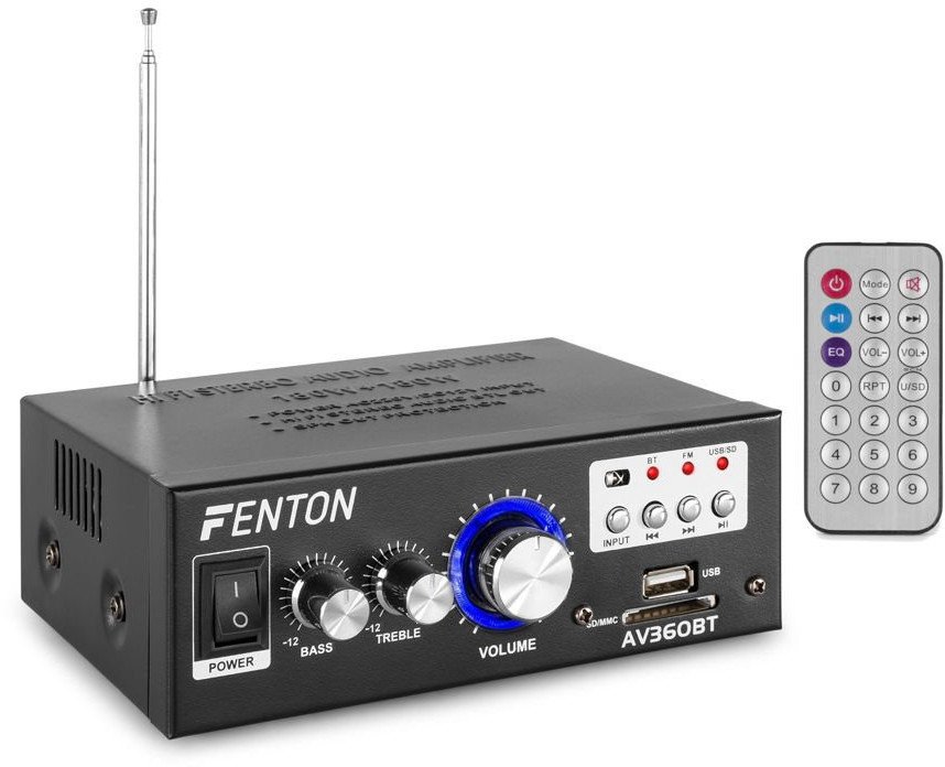 Wzmacniacz 2x 40W BT FM SD USB MP3 Fenton AV360BT one size