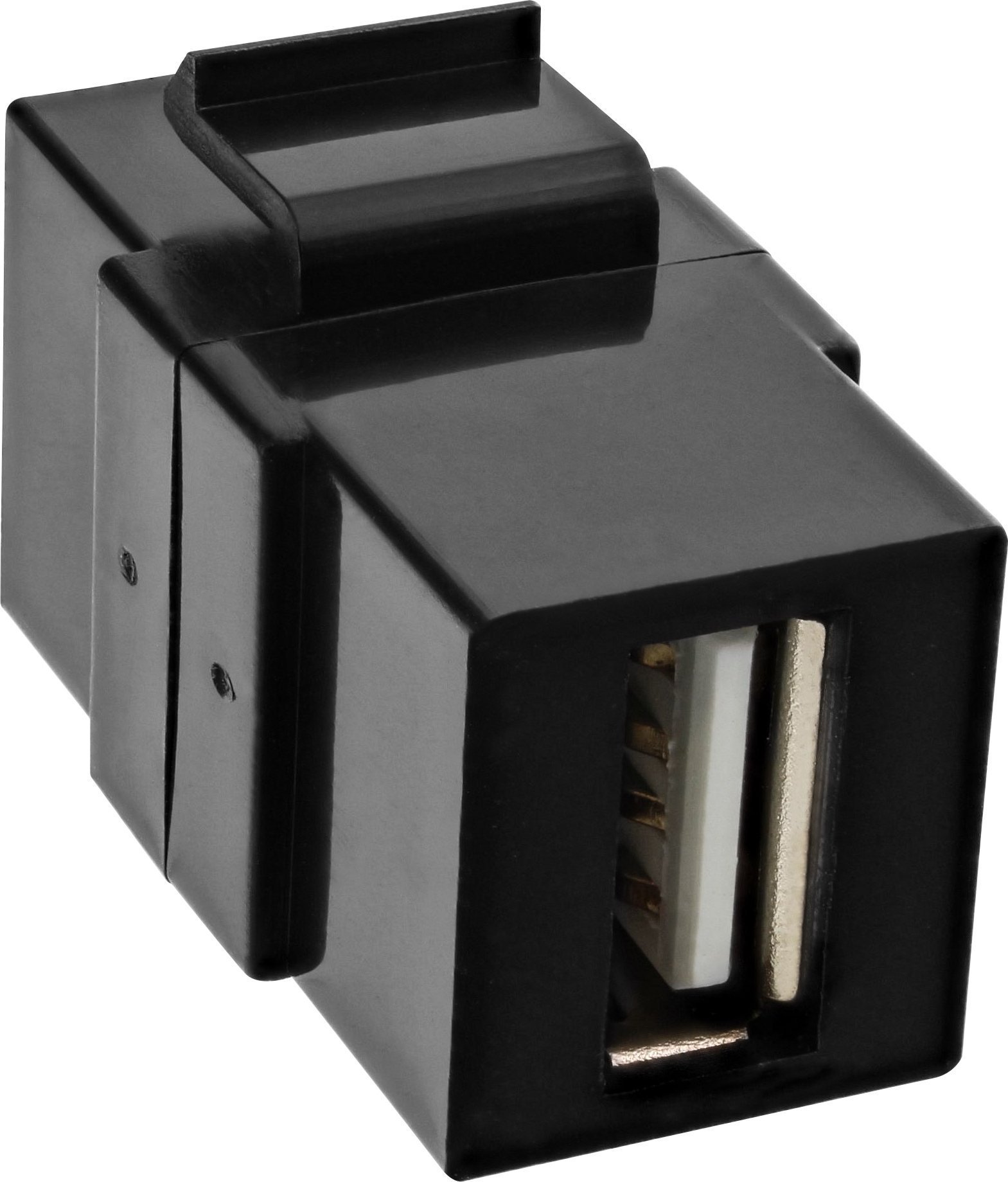 InLine InLine® USB 2.0 Keystone Snap-In module, USB 2.0 A female/female, white housing