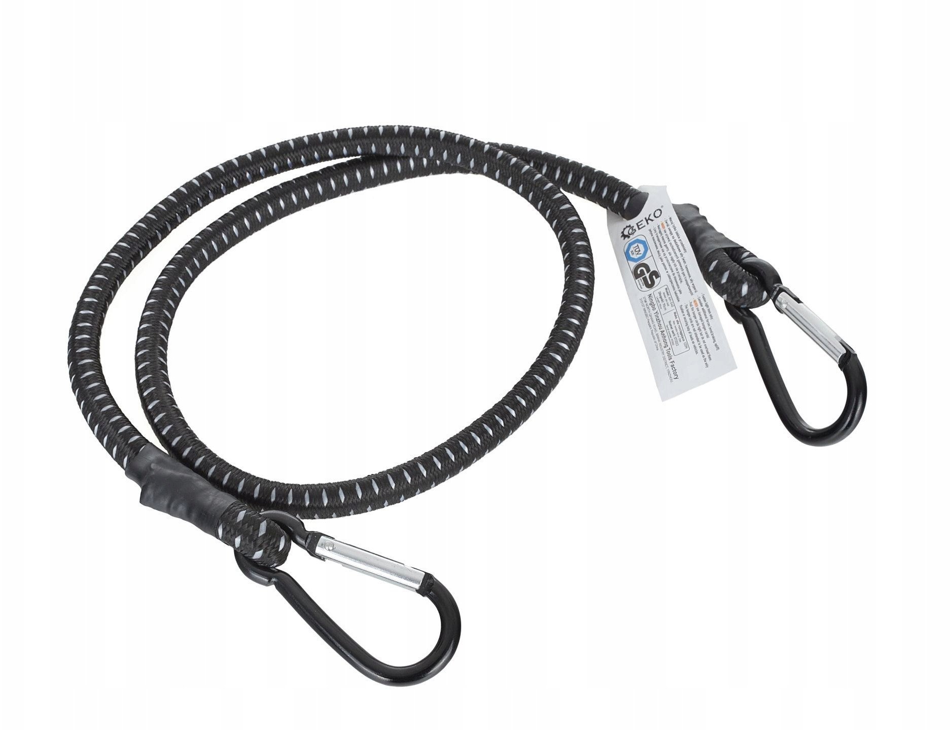 Guma transportowa do mocowania bagażu + karabińczyki 10mm x 90cm (80)