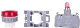 Spamel Lampka sygnalizacyjna 22mm czerwona 230V AC (SP22-LC-230-LEDAC)