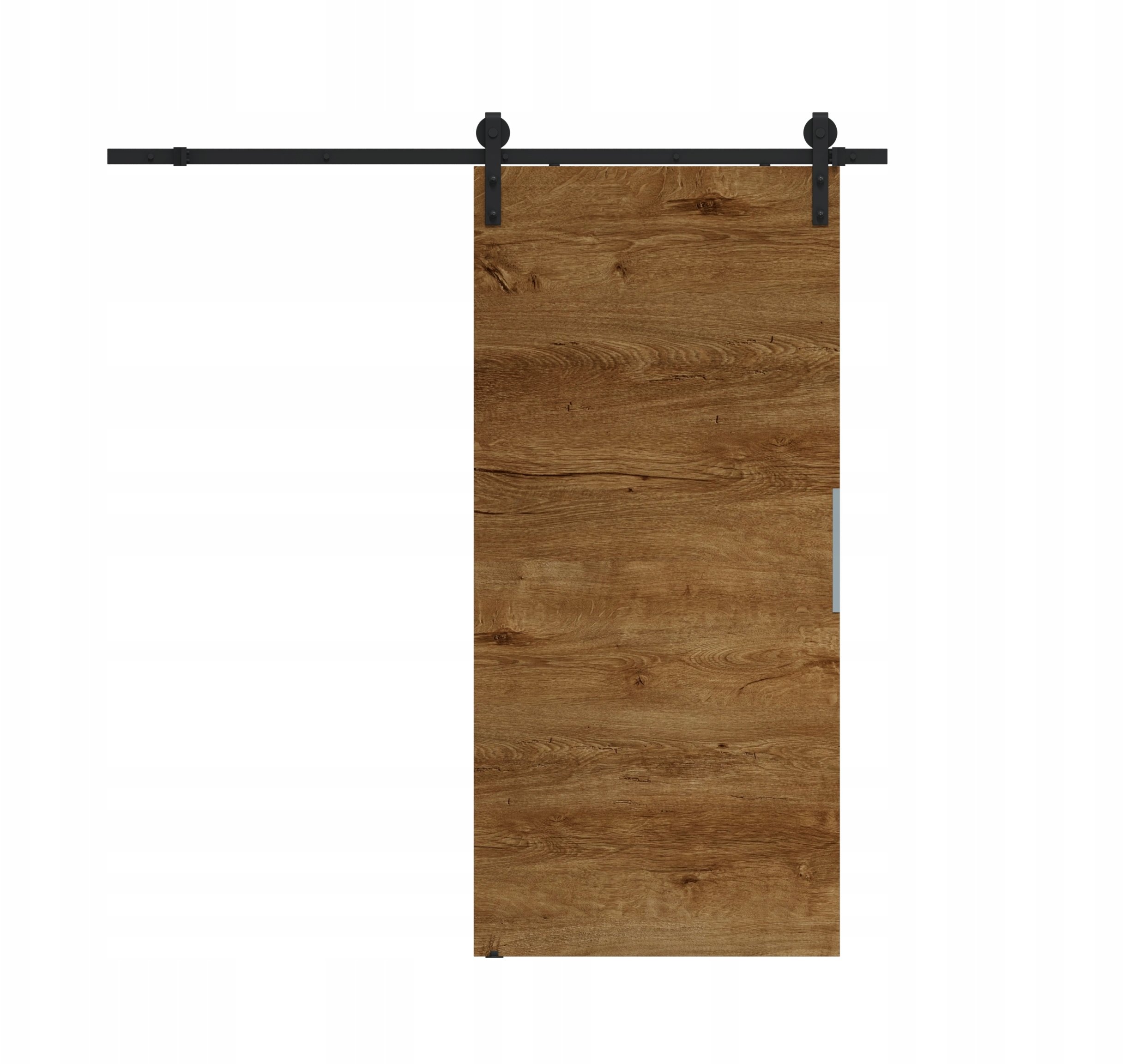 Homedoors Drzwi przesuwne 90 naścienne ALFA LOFT P 01 Czarne 95 + system przesuwający