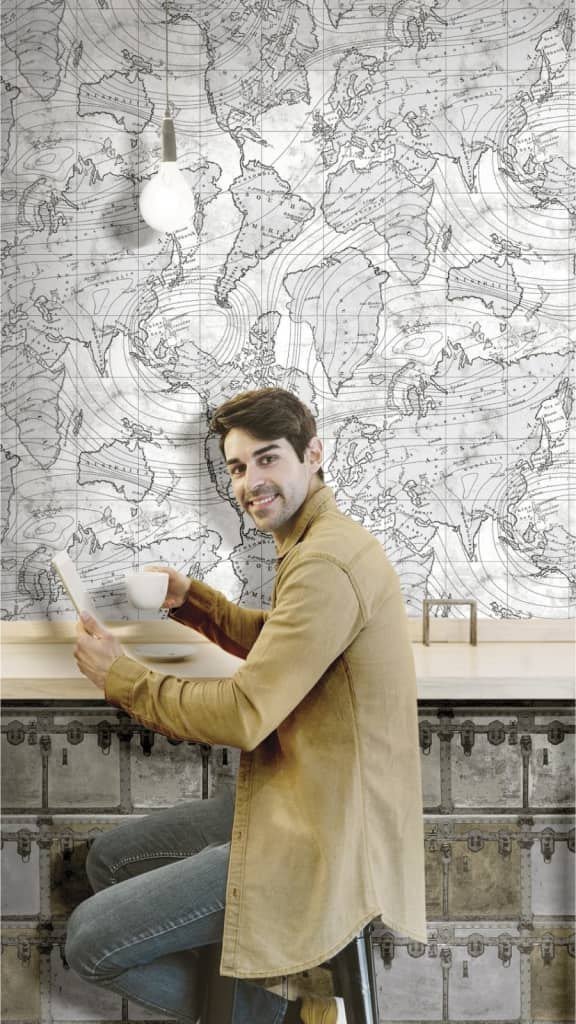 Noordwand Tapeta Friends & Coffee Boxes and Locks, metaliczno-czarna