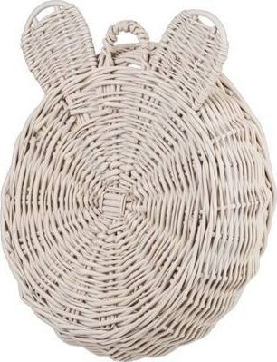 WickerPL DECOR WISZĄCY KOSZ DLA DZIECI MIŚ W KOLORZE Beżowym 27 CM