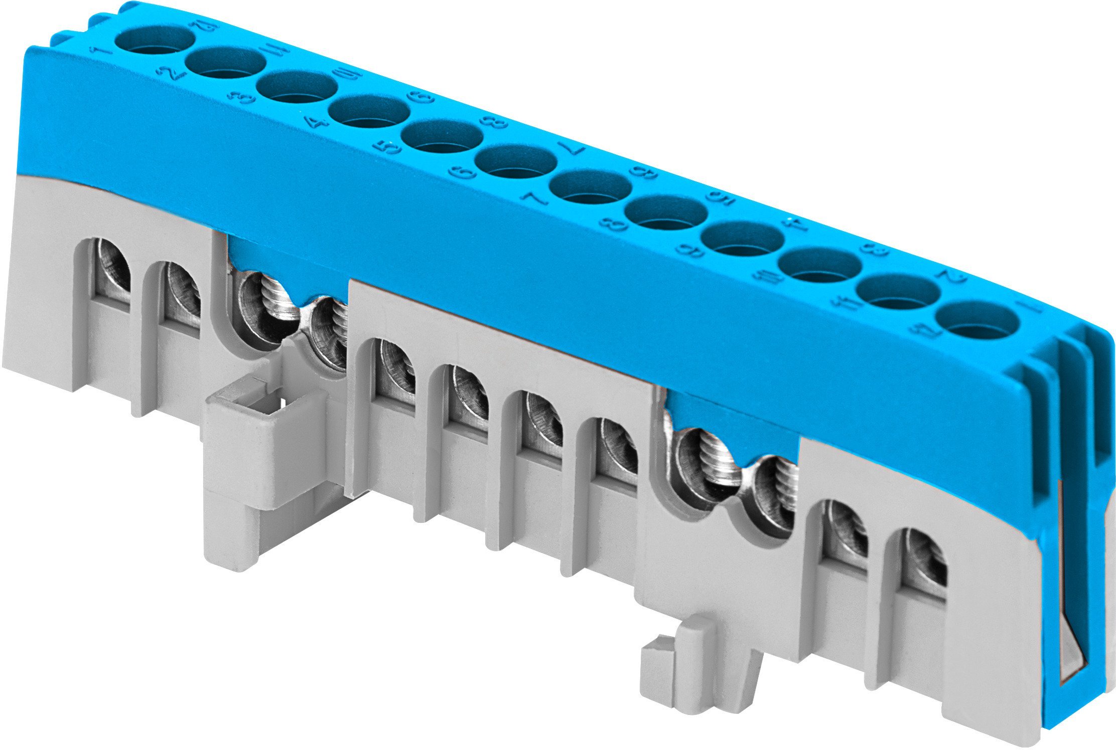 Listwa zasilająca Orno Listwa zaciskowa izolowana PRO, N, 12 przewodów, niebieski, OR-LZ-8208/12/BL