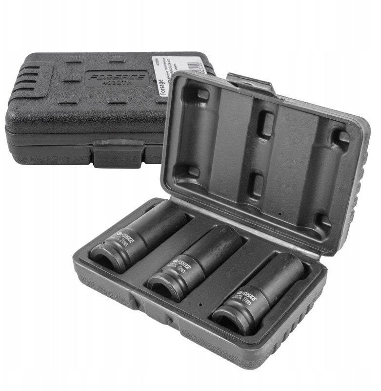 Zestaw nasadek udarowych cienkościennych 1/2" (6-kątnych) 3el. (17,19,21mm)