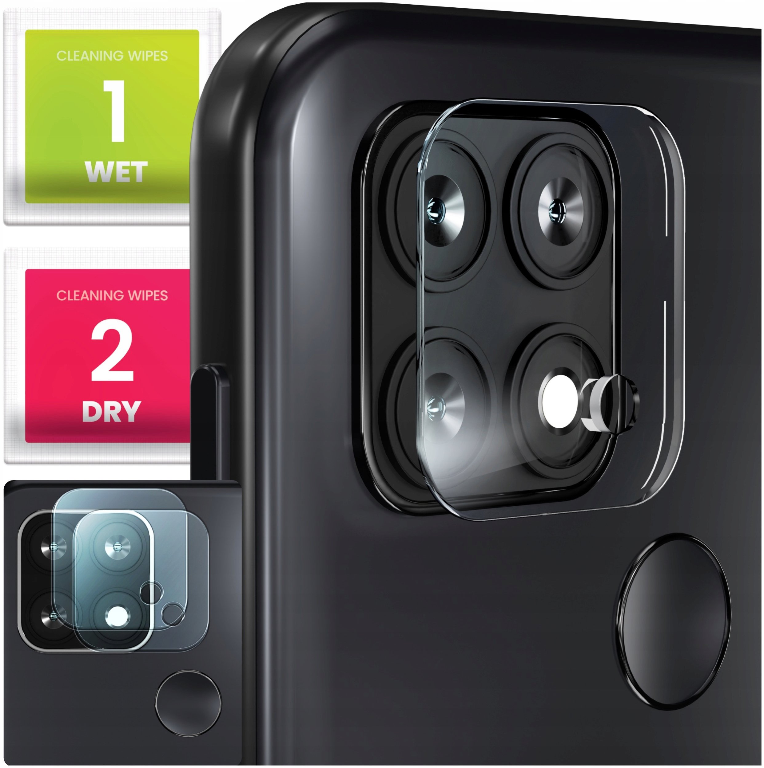 2-PAK Szkło Na Aparat Do Oppo A15 / A15s (Hartowane, Ochronne, Na Obiektyw)