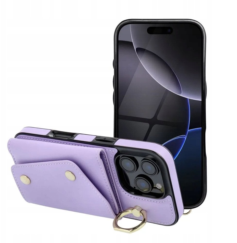 Futerał portfel WONDER dla IPHONE 16e (SE 4 2025) liliowy