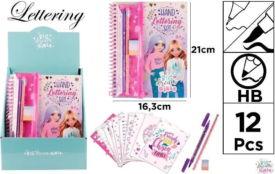 Notes kreatywny na spirali z akcesoriami BDGirls