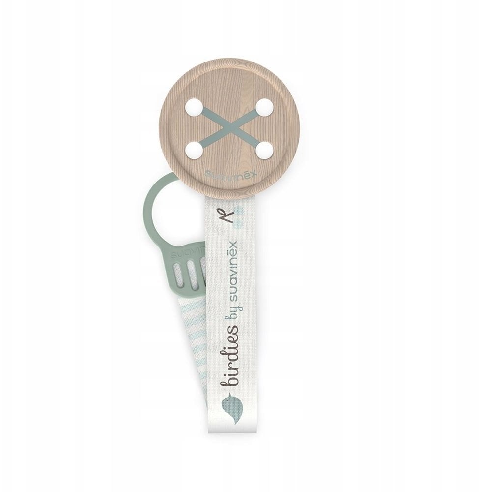 SUAVINEX - 309123-KLIPS DO SMOCZKA Z TASIEMKĄ ZIELONY BIRDIES