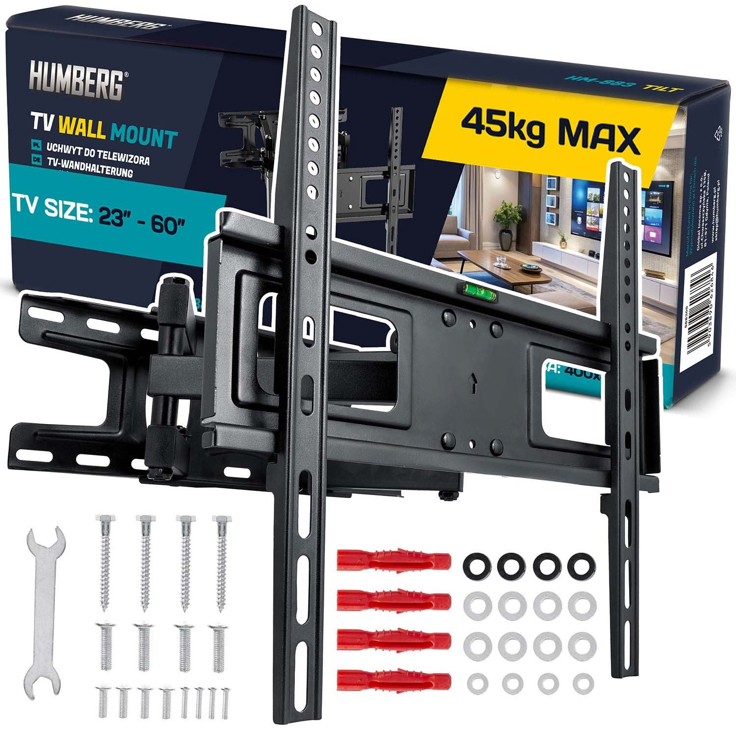 Uchwyt do telewizora 23-60 cali Humberg 45 kg