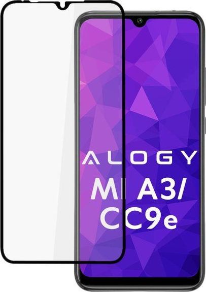 Alogy Szkło Full Glue case friendly do Xiaomi Mi A3/ CC9e Czarne uniwersalny