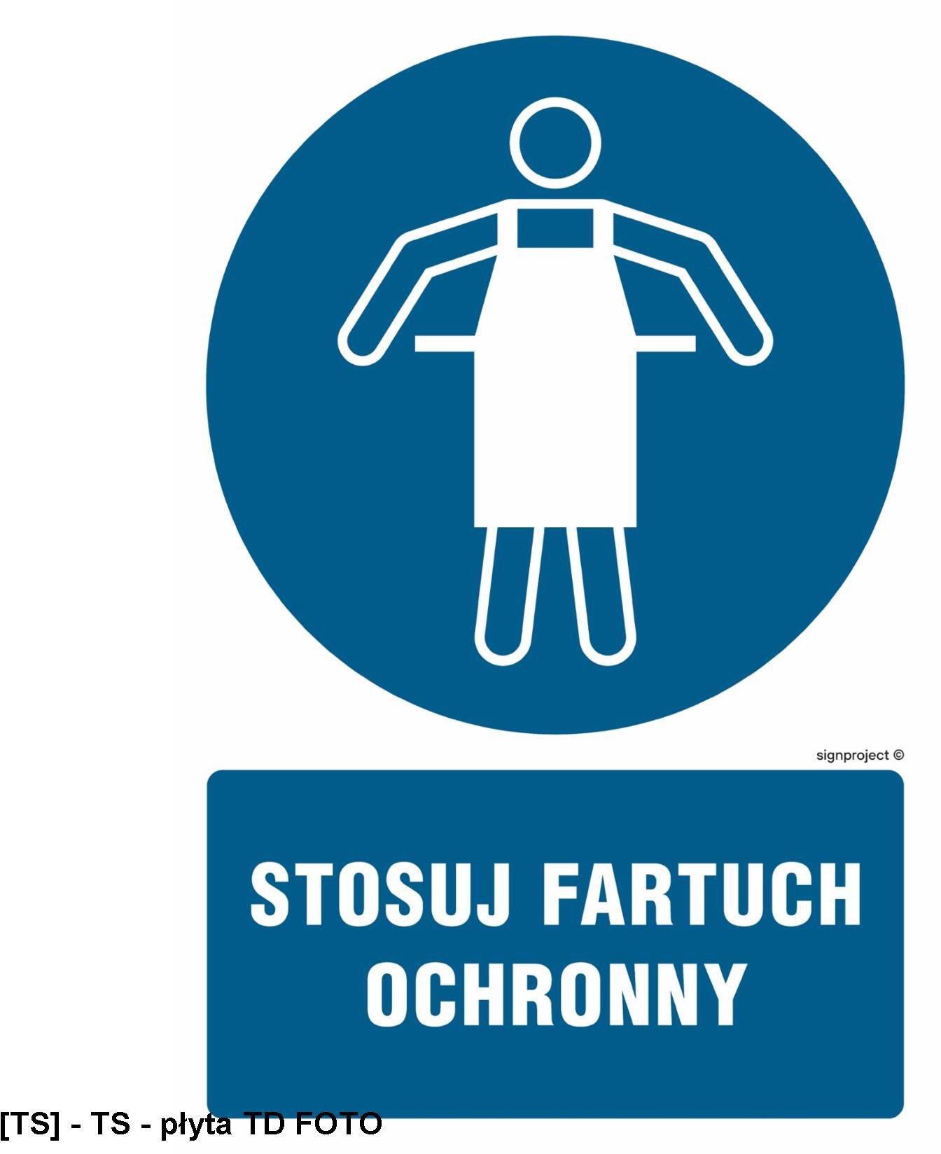 GL048 - Stosuj fartuch ochronny 300x450