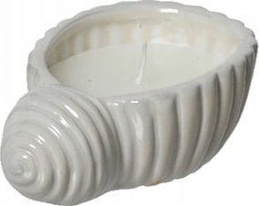 Świeca zapachowa cytrynowa w porcelanowej muszli 13,4x5cm ozdobna woskowa