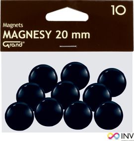 Grand OP. 10szt. Magnesy 20mm GRAND czarne - mgk0080025