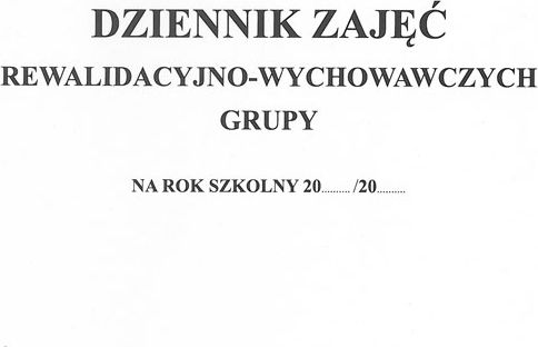 Typograf Dziennik zajęć rewalidacyjno-wychowawczych zespołu A4