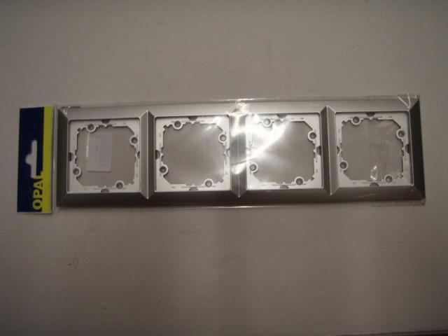 Abex Ramka 4-krotna opal/perła srebrna