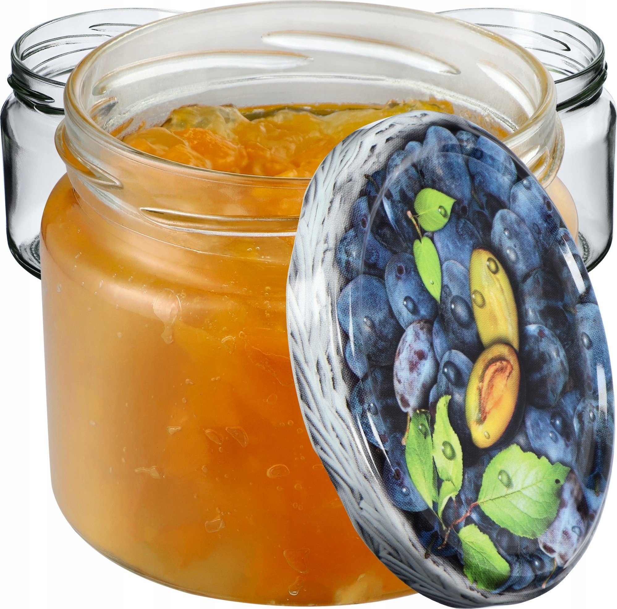 Kadax 100x Słoik Szklany 330 ml Dżem Miód Wieczko fi82