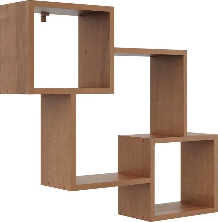 Elior Wisząca półka na książki w kolorze orzech - Apolla