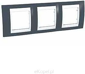 Schneider Electric Ramka potrójna Unica Plus czerń mineralna pozioma (MGU6.006.877)