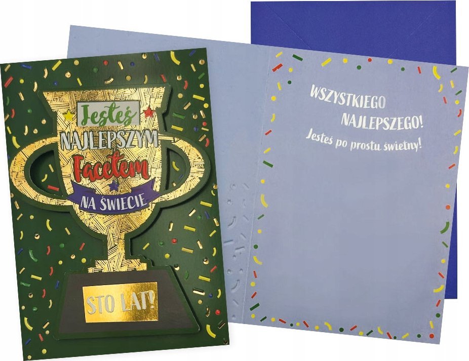 Yeku Karnet B6 Urodziny (męskie, puchar)