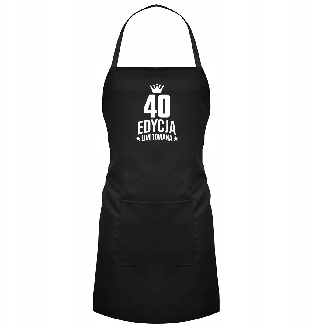 Koszulkowy 40 lat fartuch z nadrukiem