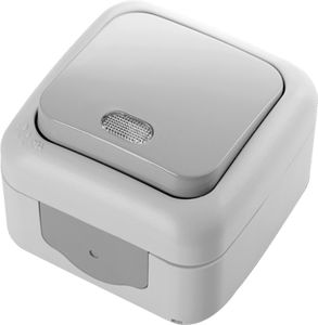 Viko Przycisk podświetlany Palmiye IP54 szary (90555514)