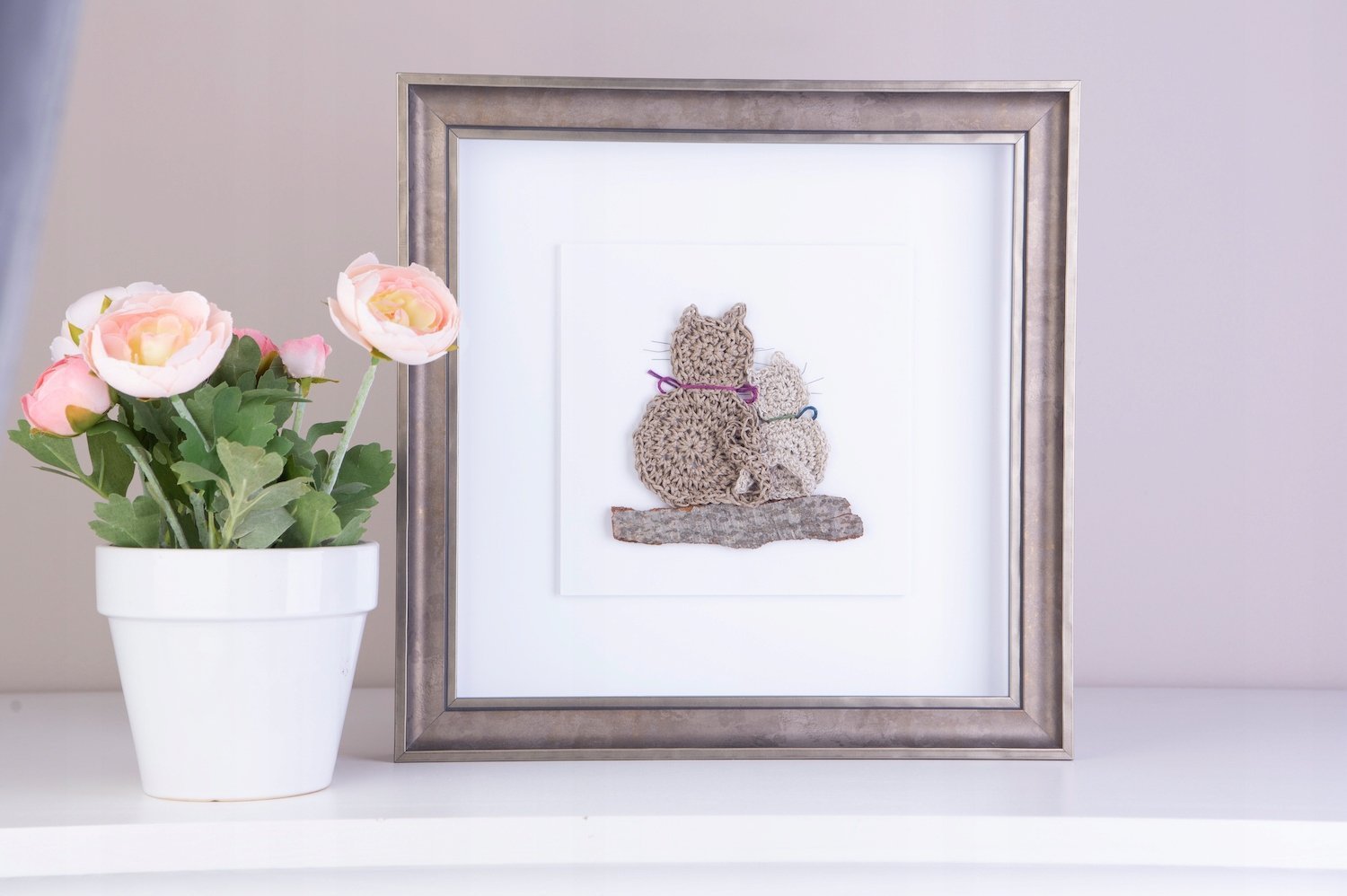 Obraz podświetlany - Kot i kotek