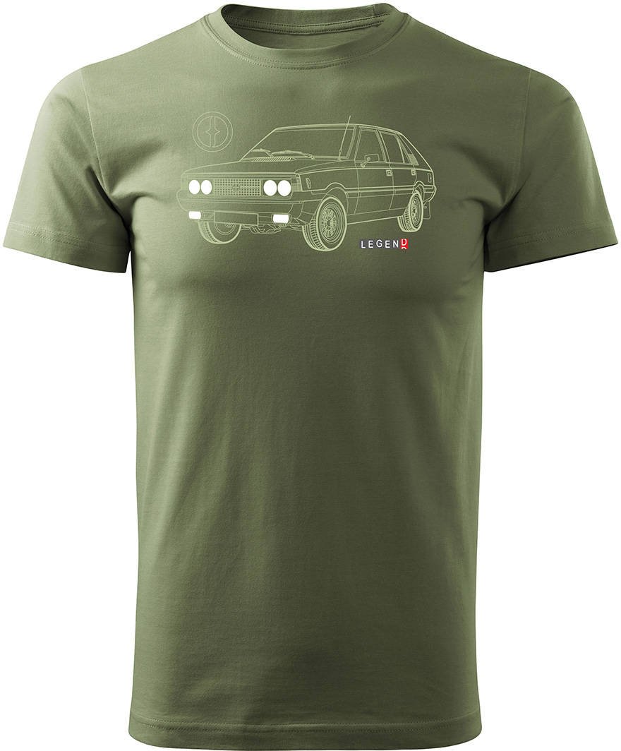 Koszulka Polonez z Polonezem FSO PRL Legend męska khaki REGULAR L