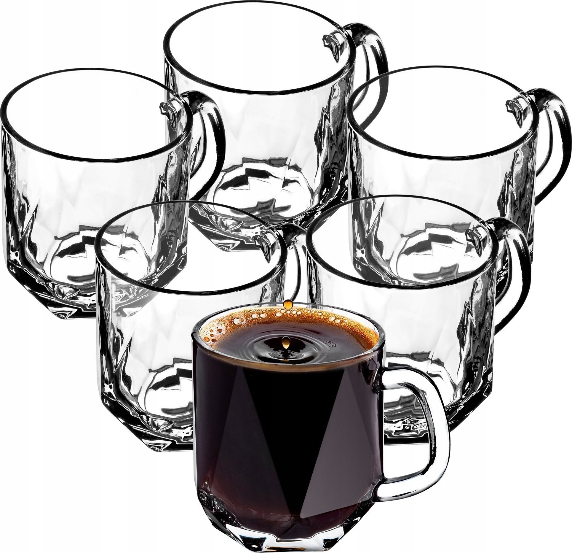 Kadax Szklanki Do Kawy Herbaty 300ml Zestaw Komplet 6szt