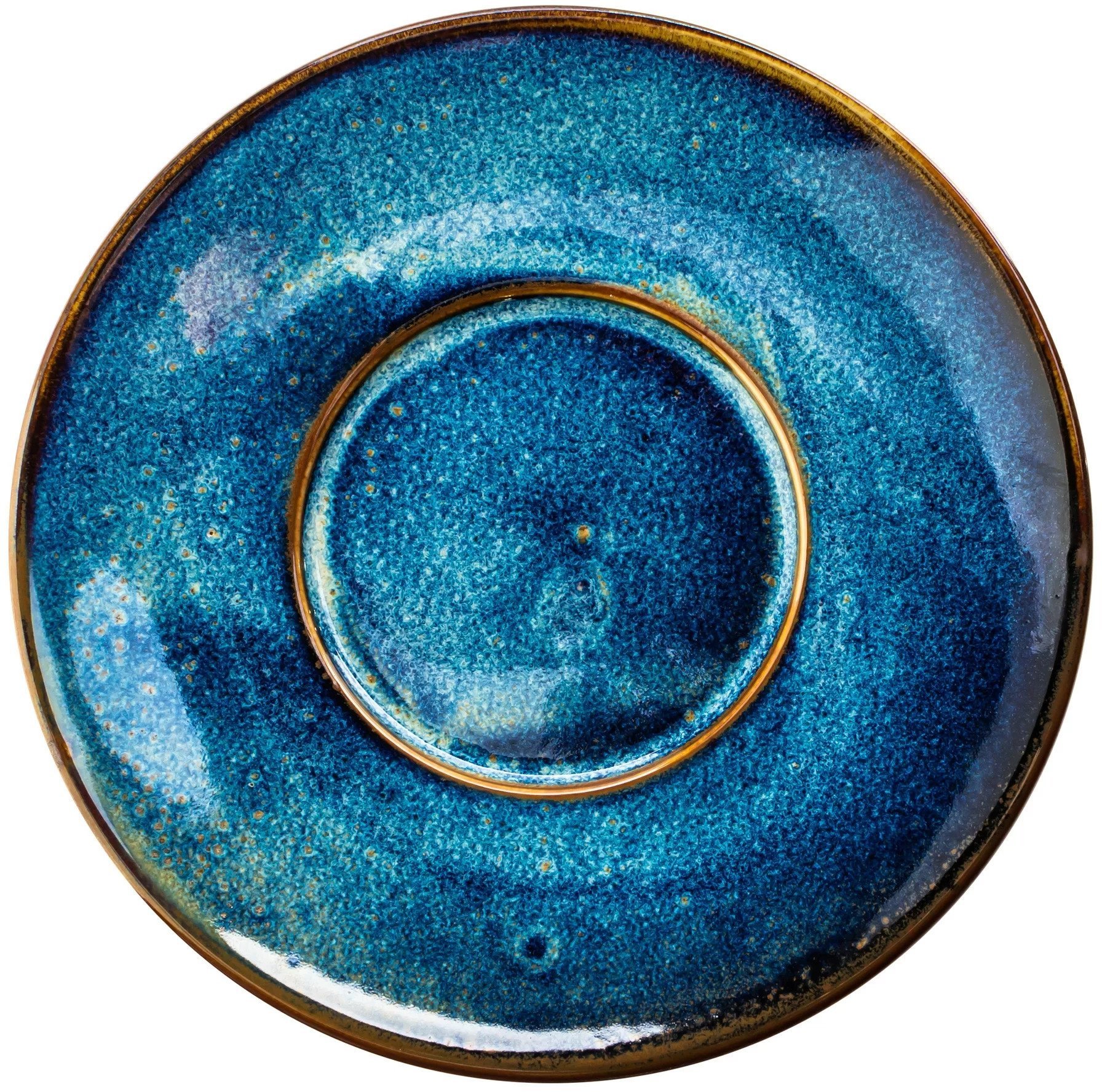 DEEP BLUE Spodek do filiżanki do kawy i bulionówki