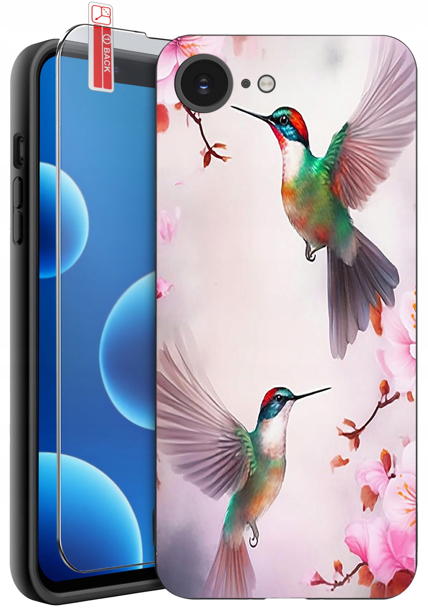 ETUI do iPhone 16e | WZORY | SILIKONOWE MATT CASE + SZKŁO 9H