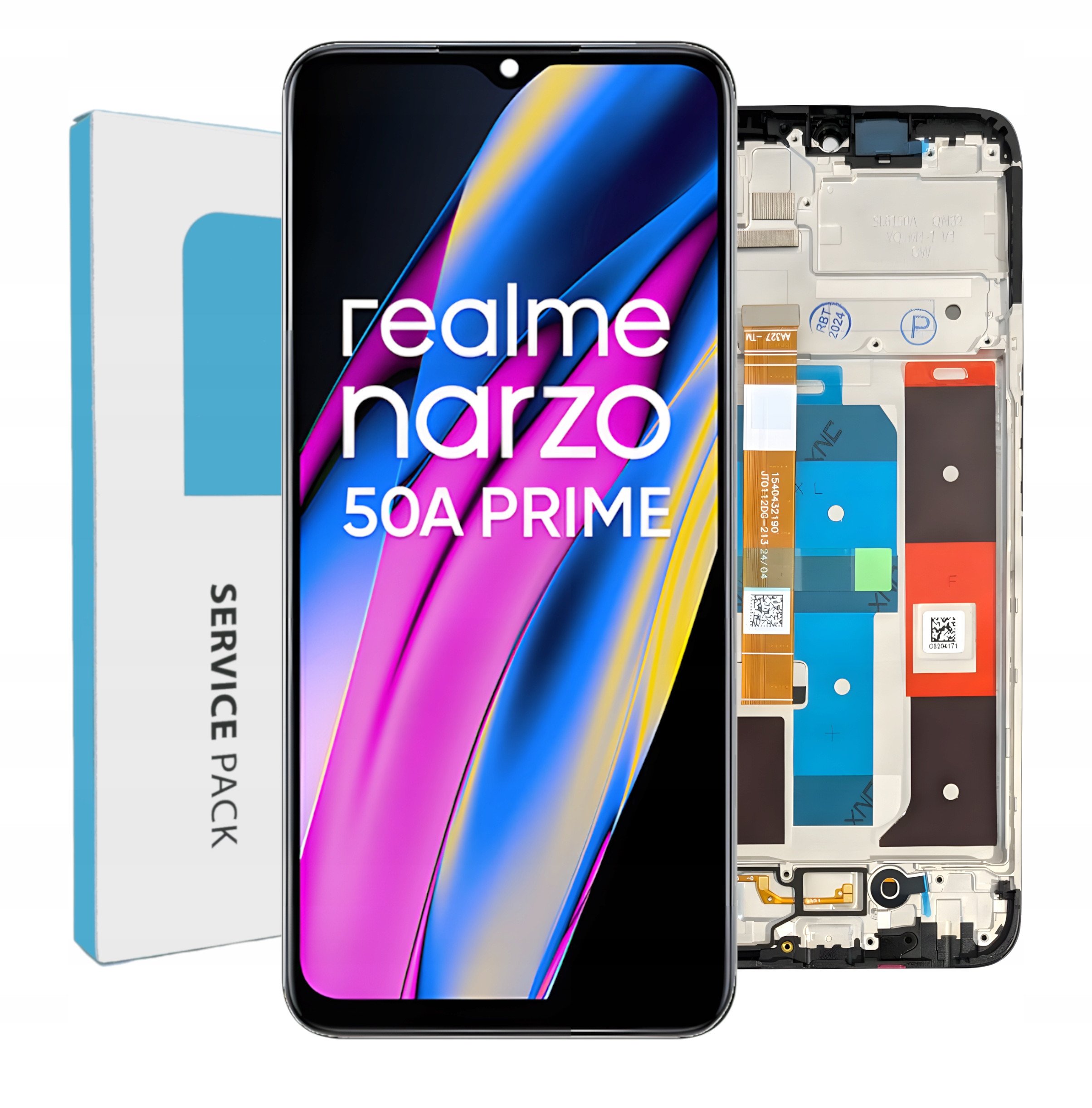 ORYGINAŁ WYŚWIETLACZ EKRAN LCD DO REALME NARZO 50A PRIME RAMKA